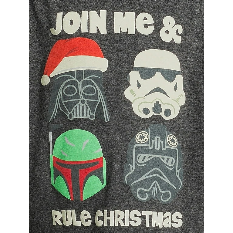 Star Wars Boys Christmas Graphic Tees with Short Sleeves 2 Pack