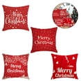 thumbnail image 3 of 4 fundas de almohada decorativas navideñas cuadradas de lino para decoración de Año Nuevo YX1014-17, 3 of 8