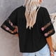 thumbnail image 2 of Blusa de media manga bordado de borlas con estilo de algodón suave cuello en V para fiestas de vacaciones para citas ANGGREK Otros, 2 of 6