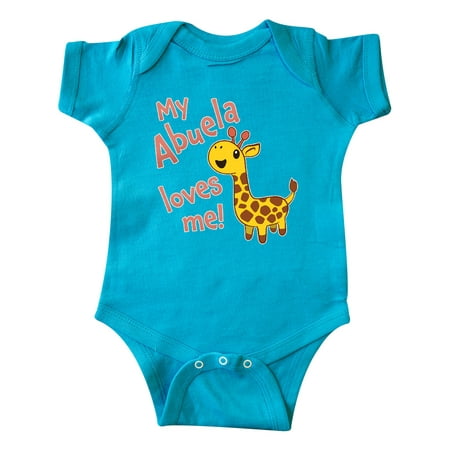 

Inktastic My Abuela Loves me- cute giraffe Gift Baby Boy or Baby Girl Bodysuit