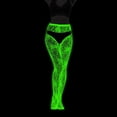thumbnail image 4 of Glow In The Dark Fishnet Stockings With Striped Luminous Pattern Sheer Hollow Out Tights For Women Night Party Wear, 4 of 4