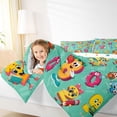 thumbnail image 4 of Homewish Boys Funny Number Bedding Comforter Set, Turquoise Cartoon Twin Comforter Sets, Square Triangle Abstract Reversible Bedding Set, Luxury Bedroom Decor, 2-Piece, 4 of 8