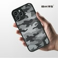 thumbnail image 5 of IBMRS For iphone 11/12/13/14/15/pro/plus/pro max case, Translucent Shockproof Phone Cover Slim Matte Back (Camo Black), 5 of 6
