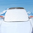thumbnail image 4 of Mdesiwst Car Windshield Snow Cover Double Layers Aluminum Film Sun-resistant Anti-Frost Freeze Protection Universal Auto SUV Winter Front Windscreen Ice Cover Guard Protector, 4 of 6