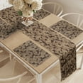 thumbnail image 2 of Ambesonne Camouflage Table Runner & Placemats, Earth Tones Camo Pattern, Placemat 4 pcs + Runner 16"x90", Cocoa Camel and Brown, 2 of 2