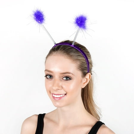 Antenna Costume Feather Headband - Lilac Ladybug Robot Space Alien