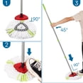 thumbnail image 6 of Matthew Spin Mop Replace Head Kit,Base,Handle Compatible with Ceda EasyWring Microfiber Spin Mop,4 Mop Refills Replacement Heads,30-58in Mop Handle and 1 Mop Base Combo Set Green (1-Tank System), 6 of 7