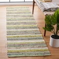 thumbnail image 2 of SAFAVIEH Montauk Darion Striped Cotton Area Rug, Green/Multi, 5' x 8', 2 of 7