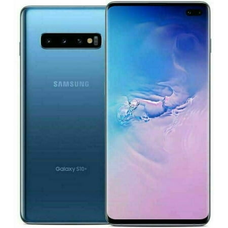 Open Box Samsung Galaxy S10+ Plus Factory Unlocked Android Cell Phone 128GB512GB, Smartphone , Verizon Unlocked AT&T T-Mobile - Blue