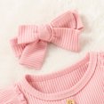 thumbnail image 2 of Vedolay Girl Pants Sets Toddler Girls Outfits Long Sleeve T-Shirt and Pants 2 Pcs Fall Clothes Set,Pink 12-18 Months, 2 of 5