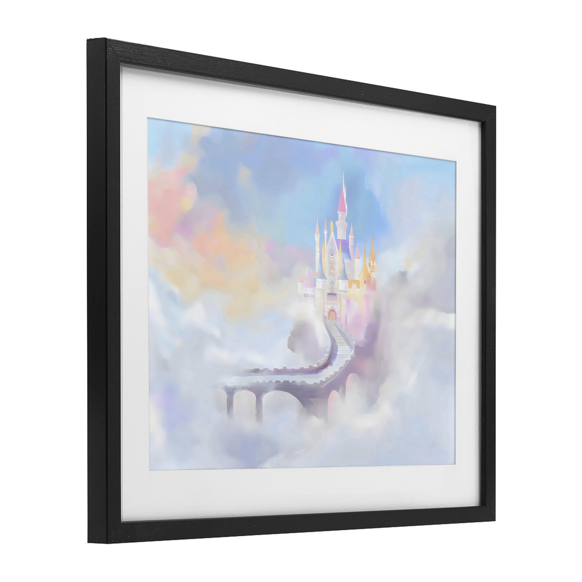 Stupell Industries Enchanted Bridge To Castle Black Framed Print Under Glass, design by Arlington Prints