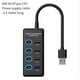 thumbnail image 2 of Estación de Acoplamiento USB 2.0 HUB de 4 Puertos con Interruptor de Carga USB 2.0 Hub Divisor de Computadora, 2 of 5