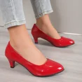 thumbnail image 2 of Zapatos de tacón bajo para mujer, calzado de tacón suave, para oficina, trabajo, boda y fiesta, 2 of 5