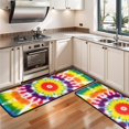 thumbnail image 3 of Kitchen Rugs Sets Of 2,Tie Dye Rainbow Concentric Circles Pattern Anti Fatigue Kitchen Mat Rugs Non Slip Washable,Decorative Kitchen Floor Mats for Kitchen,Sink,Laundry,17"x47"+17"x47", 3 of 5