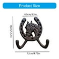 thumbnail image 5 of Set of 2 Decorative Cast Iron Hooks for Entryway Bathroom Garden Wall Hangers, 5 of 15