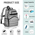 thumbnail image 6 of Boho Bohemia Geometric Line Art Backpack for School,Cute School Bag,Schoolbag with Adjustable Shoulder Straps & Padded Back,15.25"x11.5"x5.25", 6 of 6