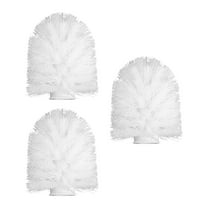 3 Pcs Kit Toilet Replacement Brush Head Dense Bristles
