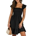 thumbnail image 1 of Vestido ANRABESS 2025 sin mangas, cuello cuadrado y espalda descubierta, negro, talla M, 1 of 9