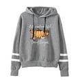 thumbnail image 1 of Awdenio Sweat à Capuche Imprimé Halloween pour Femmes, Manches Longues Rayées, 1 of 2