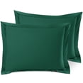 thumbnail image 2 of (2 pack) Nestl Pillow Sham Set of 2, Premium 1800 Series Double Brushed Bed Pillow Cases, Hunter Green, Standard 20" X 26", 2 of 6
