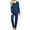 Navy Blue, variant on Avidlove Women's Pajama Set Two Piece Long Sleeve Sleepwear Soft V Neck Pj Top and Long Pants Loungwear