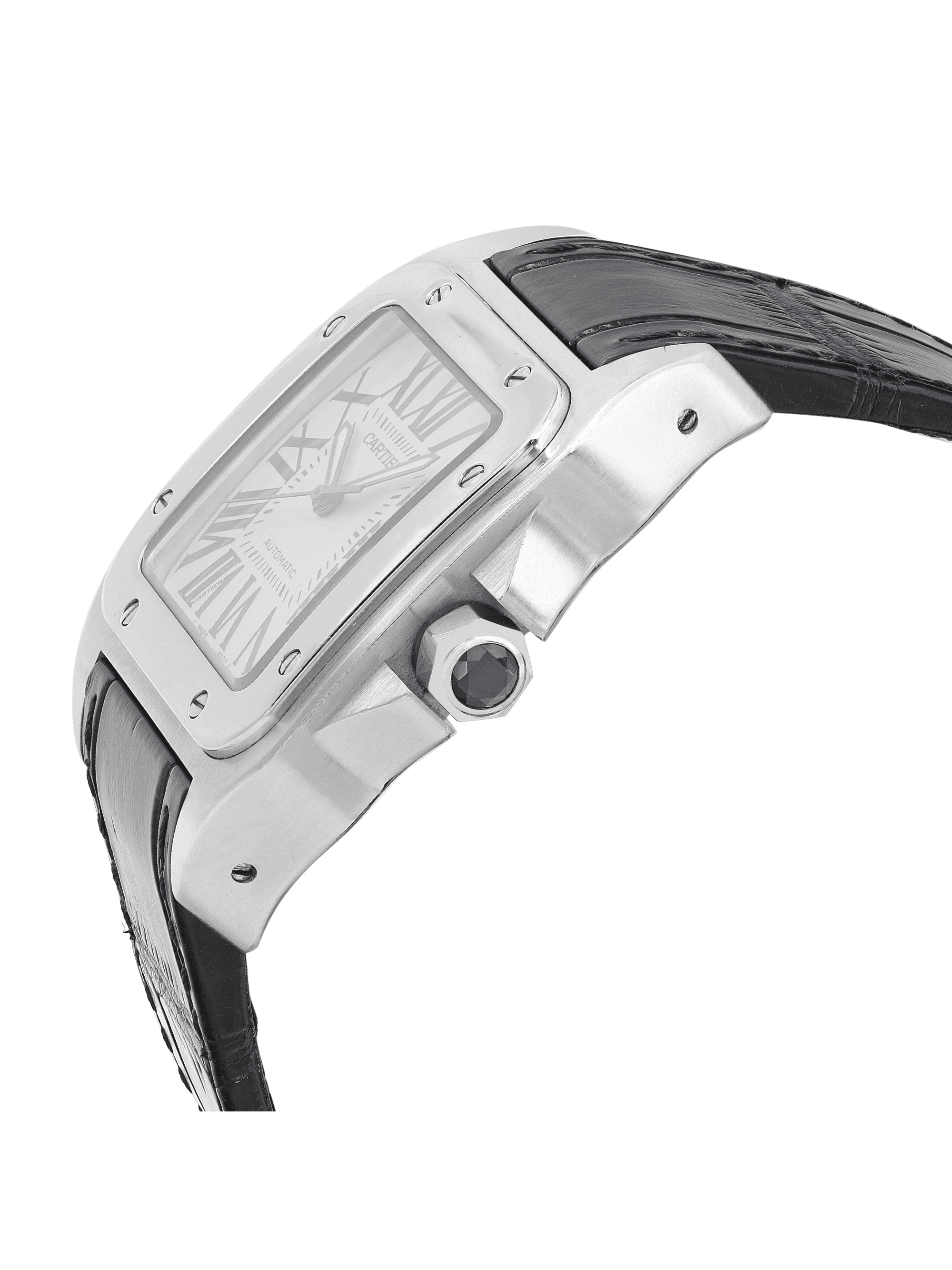 Buy Cartier Santos 100 XL Stainless Steel Silver Roman Dial Automatic
