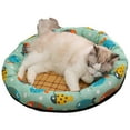 thumbnail image 1 of Esterilla de verano para gatos, nido para gatos, cojín frío, suministros para mascotas, esterilla de ratán para dormir, cama Squishmallow para mascotas, 1 of 5