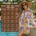 thumbnail image 5 of Renewold Swim Cover Up for Women Long Sleeve T-Shirt Dress with Pocket Breathable Y2K Button Down Shirt Bathing Suit Cover Up Shirt Bikini Coverups, Y2K Hippie Flower Daisy Print, 2XL, 5 of 7