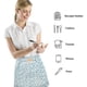 thumbnail image 3 of Delantal de media cintura de estilo corto, ropa de trabajo de cocina casera fresca y transpirable de lona, ropa de trabajo de catering, 3 of 5