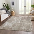 thumbnail image 5 of HomeRoots 679164 5 x 8 ft. Taupe Beige & Ivory Abstract Transitional Washable Machine Made Rectangle Area Rug with UV Protection, 5 of 9
