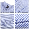 thumbnail image 6 of GENTS BLISS Men Dress Shirts Long Sleeve Stripe Shirts for Men Casual Business Button Down Men Shirts, 6 of 7