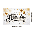 thumbnail image 2 of Decorative Design Happy Birthday Banner Gold Balloons Lightweight Festive Backdrop for Birthday Party Indoor Decoration Celebration, 2 of 7