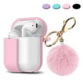 thumbnail image 1 of Apple Airpods 2 Skin, For Airpods Charging Case fur Ball for Airpods 2nd,Takfox Scratch-Resistant 360° Protective Portable Silicone Cover Skin For Airpods 2 [Front LED Visible] Accessories + Keychain, 1 of 7