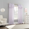 thumbnail image 4 of Sun Zero Emma Generation Bow Valance Semi-Sheer Rod Pocket Curtain Panel, 40"W x 63"L, Lavender, 4 of 8