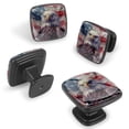 thumbnail image 2 of 4 Pcs Cabinet Handle Drawer Pulls Eagle and American Flag Knobs with Screws Square Furniture Office Cabinet Knob Decoration, 2 of 8