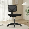 thumbnail image 6 of Mesh Task Chair with Padded Seat for Home Office, Black, 6 of 7