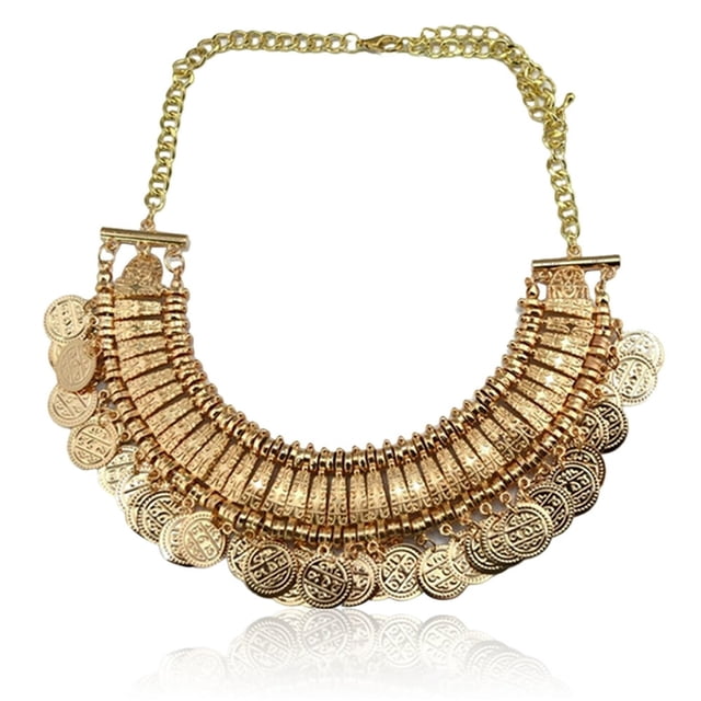 Collier Déclaration à la Mode Vintage Pièce Pompon Collier Pièce Collier Choker pour les Femmes