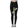 thumbnail image 4 of MKLEKYY Leggings deportivos con estampado navideño para mujer, leggings de yoga para fitness (estilo 3), 4 of 5