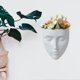 thumbnail image 1 of Cara de cerámica Maceta Decoración Maceta Escultura de pared Florero Cabeza Maceta de pared para cafetería Tienda Oficina Jardín Hogar Blanco shamjiam Plantador, 1 of 8