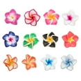 thumbnail image 6 of 20pcs Polymer Clay Plumeria Flower Hair Decoration Barrettes Bracelet Decor Accessories for Beach Party Wedding 15mm (Random Color), 6 of 7