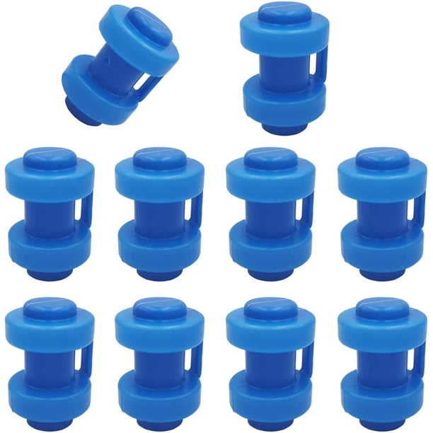 Accesorio de trampolín 10 piezas tapa de extremo de poste de trampolín para estacas de red de trampolín de 25mm tapas protectoras para barras de red de trampolín azul LingWen 9024735500599
