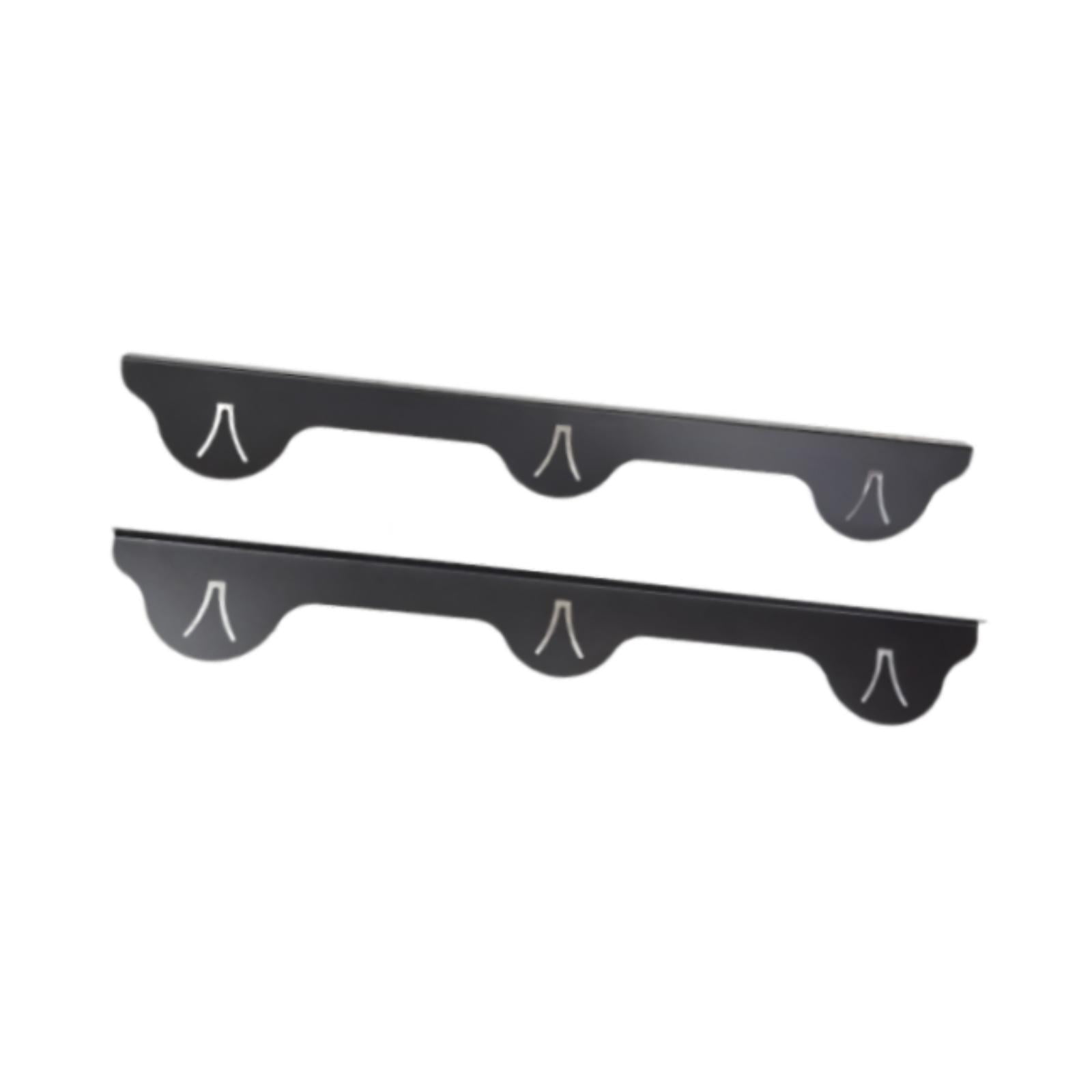 Fiocias 2x Stovetop Counter Gap Covers Side Guards Easy Clean Lightweight Heat Resistant Black