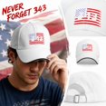 thumbnail image 2 of WULMLEO 911 Hat Never Forget 343 Hats 9/11 Memorial Embroidered Caps Men Women American Flag Patriotic Baseball Cap C One Size, 2 of 6