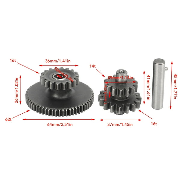 Juego De Engranajes De Piñón De Accionamiento Juego De Engranajes De Pinon Superior De Metal 16t Resistencia A La Temperatura Para Motocicleta Scooter Anggrek Otros