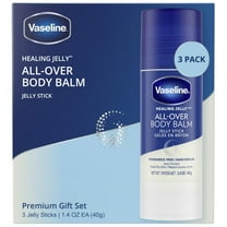 Vaseline All-Over Body Balm Stick 3-Pack - Non-Greasy Fragrance-Free Moisturizer, Travel-Size Lotion, Premium Packaging, 1.4 Oz Ea E11