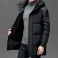 thumbnail image 3 of Ropa Nueva Chaqueta de plumón de pato blanca de invierno 2024 Abrigo de hombre de color sólido Abrigo grueso cálido a prueba de viento Casacas de negocios para hombre, 3 of 5