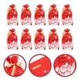thumbnail image 5 of CIMAXIC christmas 10PCS Xmas Ribbon Drawstring Bag Practical Xmas Candy Gift Bag Small Gift Pouch,6.69"X4.72"X0.02", 5 of 5