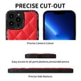 thumbnail image 2 of Dteck Case for Apple iPhone 13 Pro,Stylish Rhombus Pattern PU Leather Shockproof Anti-scratch PC Hybrid Lightweight Phone Cover,Red, 2 of 7