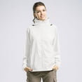 thumbnail image 4 of Men's Lightweight Waterproof Rain Shell Jacket Raincoat with Hood (White M), 4 of 7
