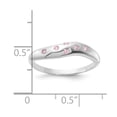 thumbnail image 5 of Sterling Silver Pink CZ Wavy Ring, 5 of 5